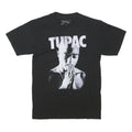 2PAC Mens Black 2PAC Graphic T-Shirt S Short Sleeve Crew Neck Cotton Blend