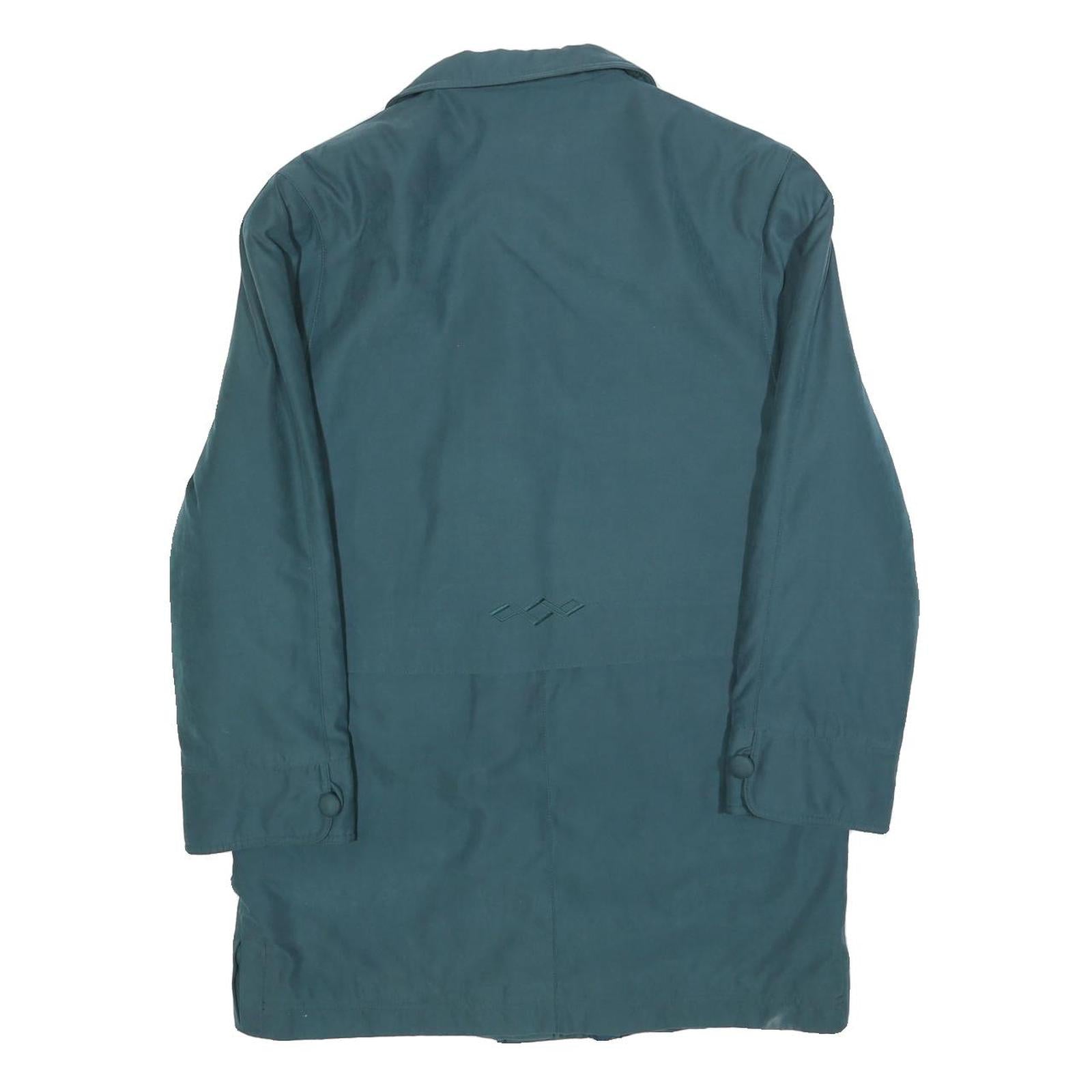 BIAGGINI Womens Teal Button Jacket S Polyester Blend Classic Elegant Button