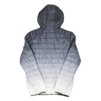 ELLESSE Mens Grey & White Ombre Zip Hooded Jacket S Polyester Blend Lightweight