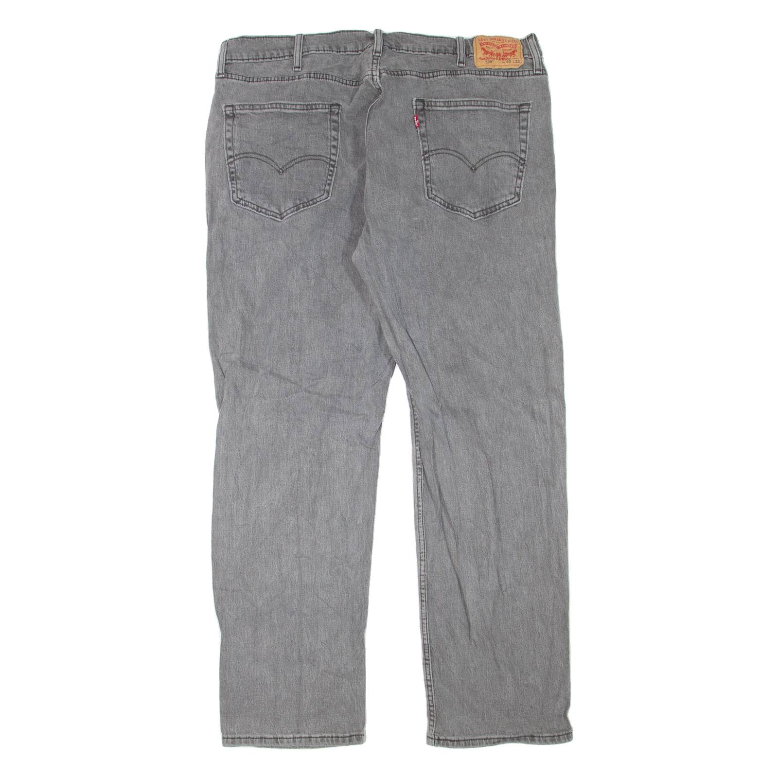 LEVI'S 559 Jeans Mens Grey Relaxed Straight W37 L32