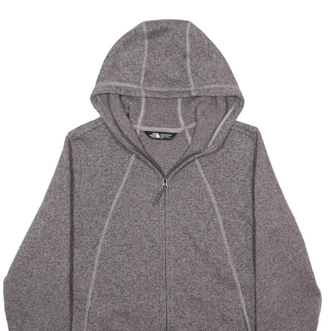 THE NORTH FACE Womens Grey Full Zip Hoodie S Lightweight Outdoor Jacket