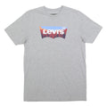 LEVI'S Mens Grey Graphic T-Shirt M Short Sleeve Crew Neck Cotton Blend Casual