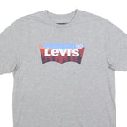 LEVI'S Mens Grey Graphic T-Shirt M Short Sleeve Crew Neck Cotton Blend Casual