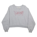 LEVI'S Womens Grey Sweatshirt Crew Neck S Cotton Blend Pullover Casual