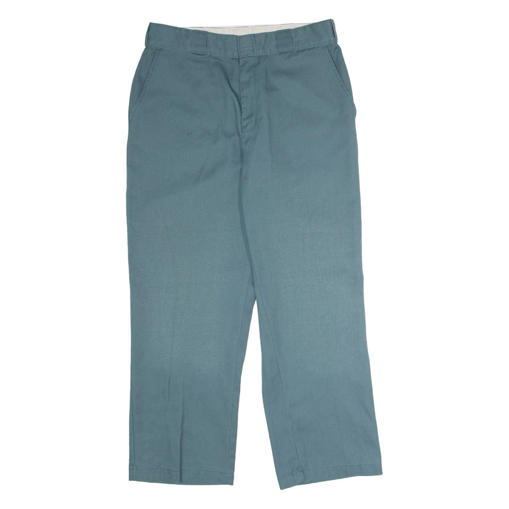 DICKIES X Urban Outfitters Workwear Womens Twill Trousers Green Straight W32 L27