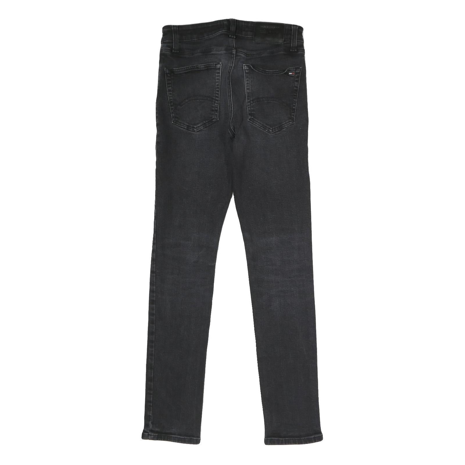 TOMMY JEANS Mens Slim Black Denim Skinny Jeans Cotton Blend W29 L32 Stylish
