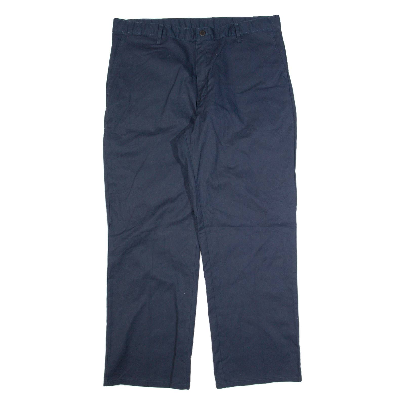 DICKIES Workwear Mens Trousers Blue Regular Straight W38 L30