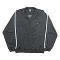 NIKE Mens Black & White Athletic Zip Up Polyester Jacket L Casual Sportswear