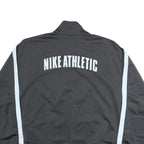 NIKE Mens Black & White Athletic Zip Up Polyester Jacket L Casual Sportswear