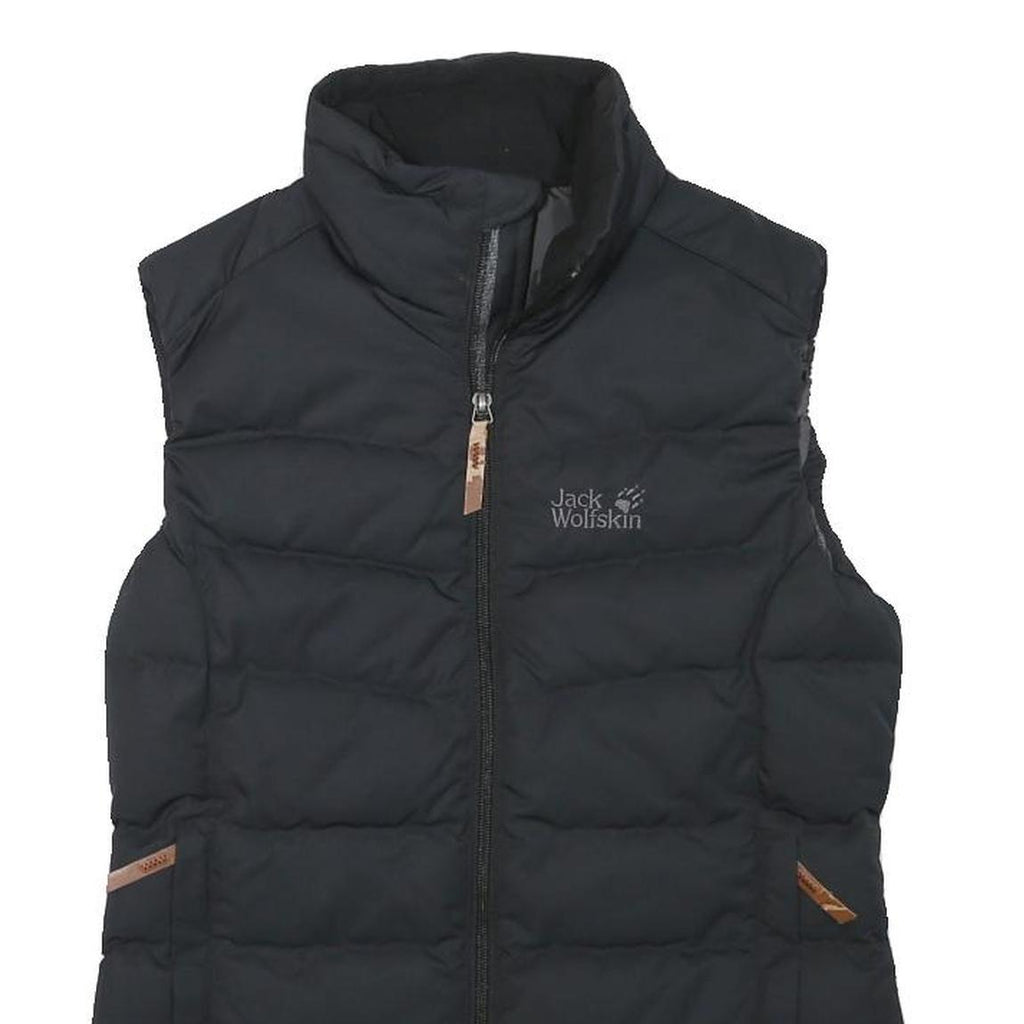 JACK WOLFSKIN Womens Black Puffer Jacket XS Polyester Blend Zip Outdoor Wear
