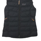 JACK WOLFSKIN Womens Black Puffer Jacket XS Polyester Blend Zip Outdoor Wear
