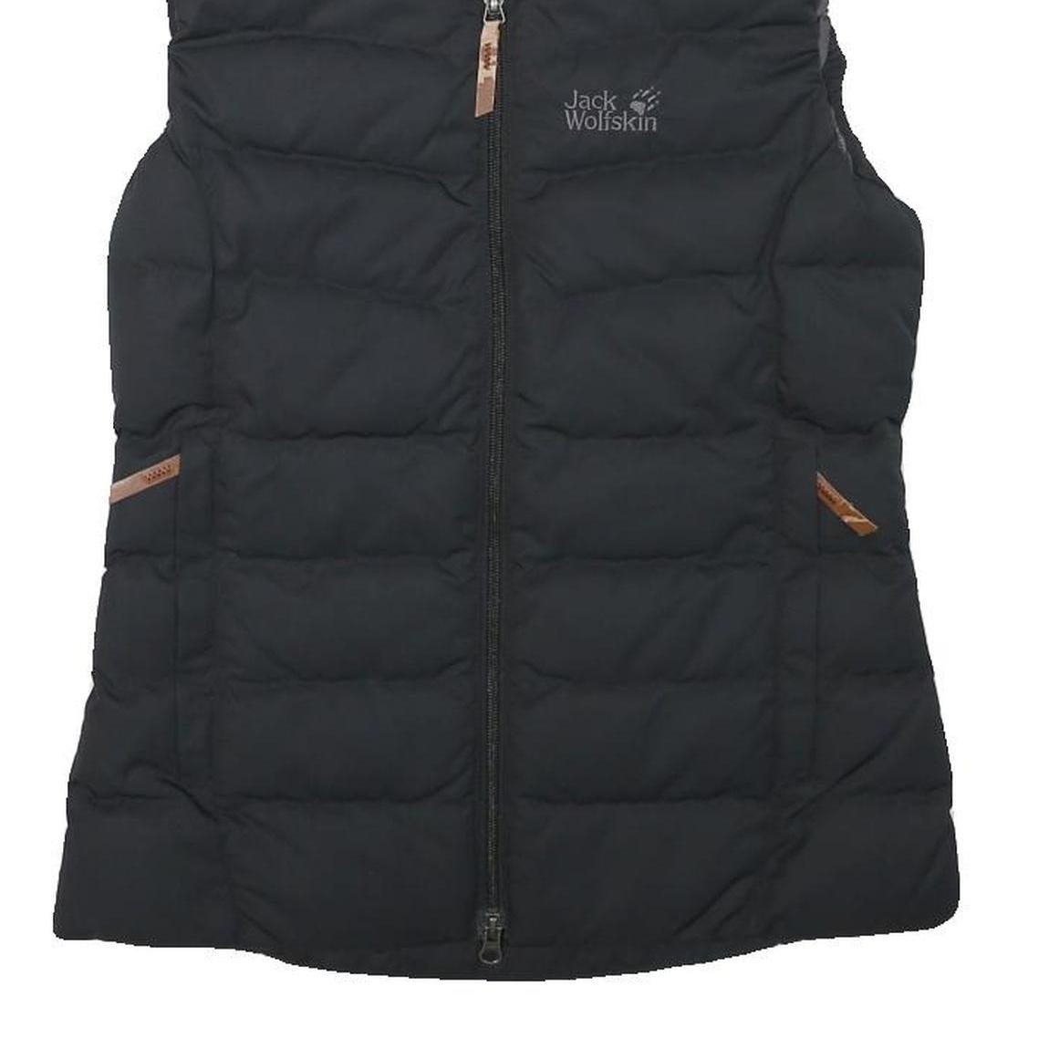 JACK WOLFSKIN Womens Black Puffer Jacket XS Polyester Blend Zip Outdoor Wear