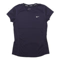 NIKE RUNNING Womens Navy Blue Running T-Shirt S Short Sleeve Crew Neck