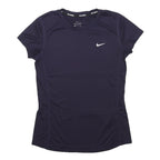 NIKE RUNNING Womens Navy Blue Running T-Shirt S Short Sleeve Crew Neck