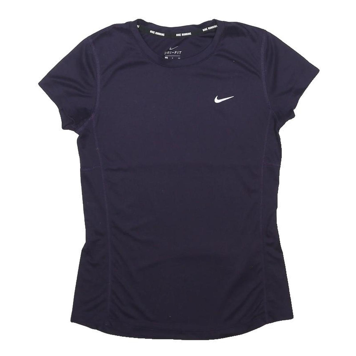 NIKE RUNNING Womens Navy Blue Running T-Shirt S Short Sleeve Crew Neck