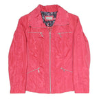 CANDA Womens Pink Outdoor Jacket L Polyester Blend Microfibre Plain Zip