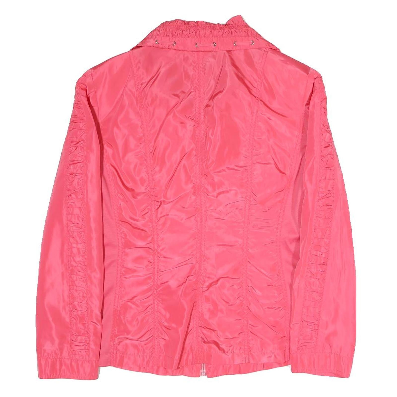 CANDA Womens Pink Outdoor Jacket L Polyester Blend Microfibre Plain Zip