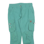 KING CRAFT Mens Polyester Blend Green Regular Cargo Trousers W32 L30 Workwear