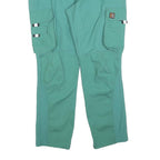 KING CRAFT Mens Polyester Blend Green Regular Cargo Trousers W32 L30 Workwear