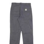 CARHARTT Mens Cotton Blend Grey Relaxed Straight Trousers W32 L36 Workwear