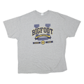 GILDAN Mens Grey Bigfoot State University Graphic T-Shirt 2XL Short Sleeve Crew