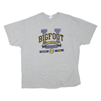 GILDAN Mens Grey Bigfoot State University Graphic T-Shirt 2XL Short Sleeve Crew