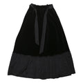 WEBER Womens Black Velvet Midi Skirt Polyester Blend Ruffle Hem UK 10
