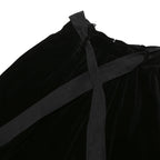 WEBER Womens Black Velvet Midi Skirt Polyester Blend Ruffle Hem UK 10