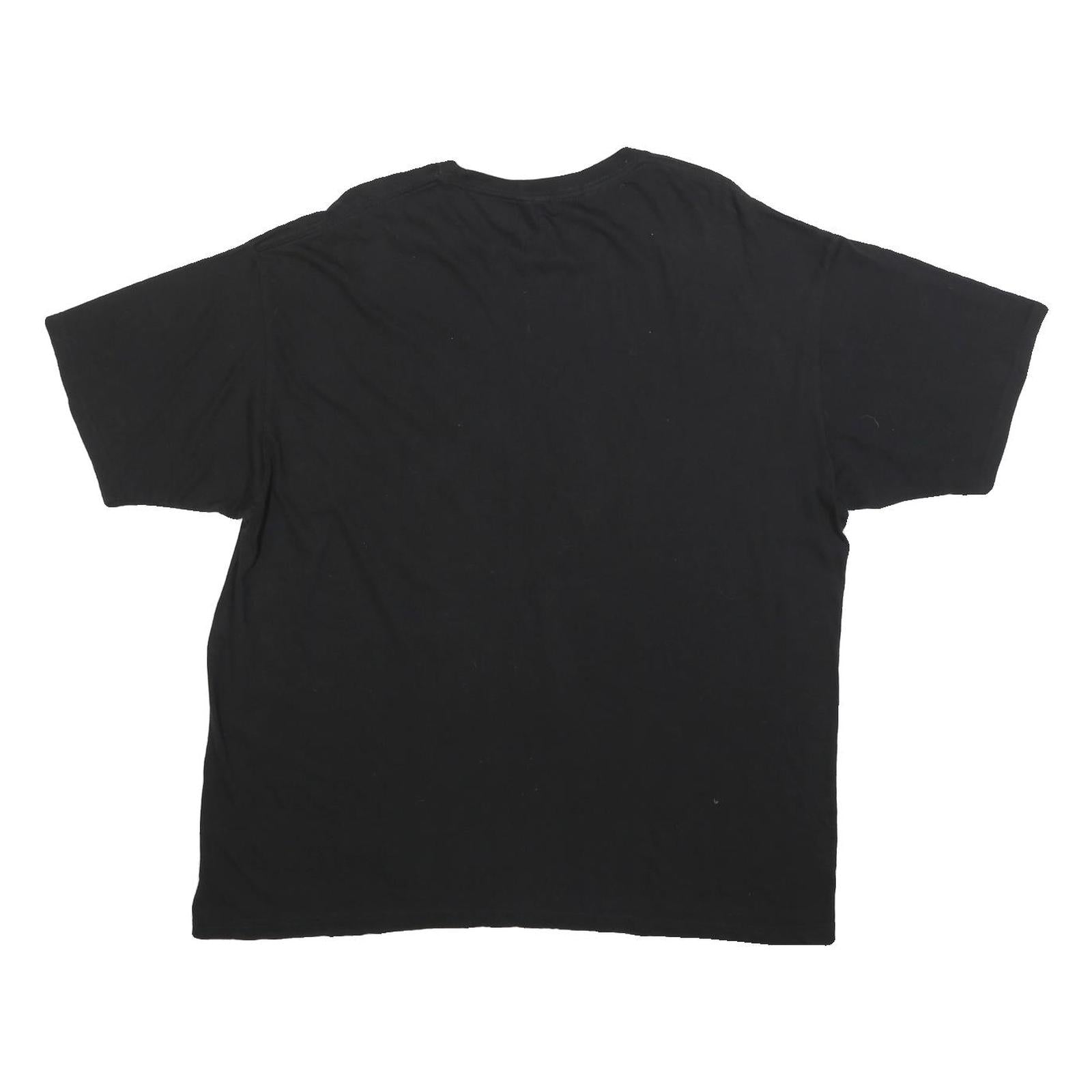 2PAC Mens Black Graphic T-Shirt 2XL Short Sleeve Crew Neck Cotton Blend