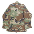 AMERICAN APPAREL Mens Green & Brown Camouflage Military Jacket XS Cotton Blend