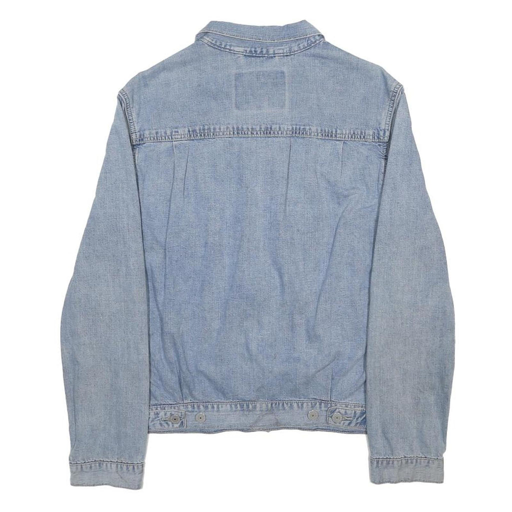 LEVI'S Type II Mens Blue Denim Jacket S Cotton Button Plain Casual Classic Fit