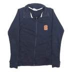 CHAMPION Womens Navy Sweatshirt Zip Collar XS S Logo Sports Casual