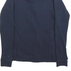 CHAMPION Womens Navy Sweatshirt Zip Collar XS S Logo Sports Casual