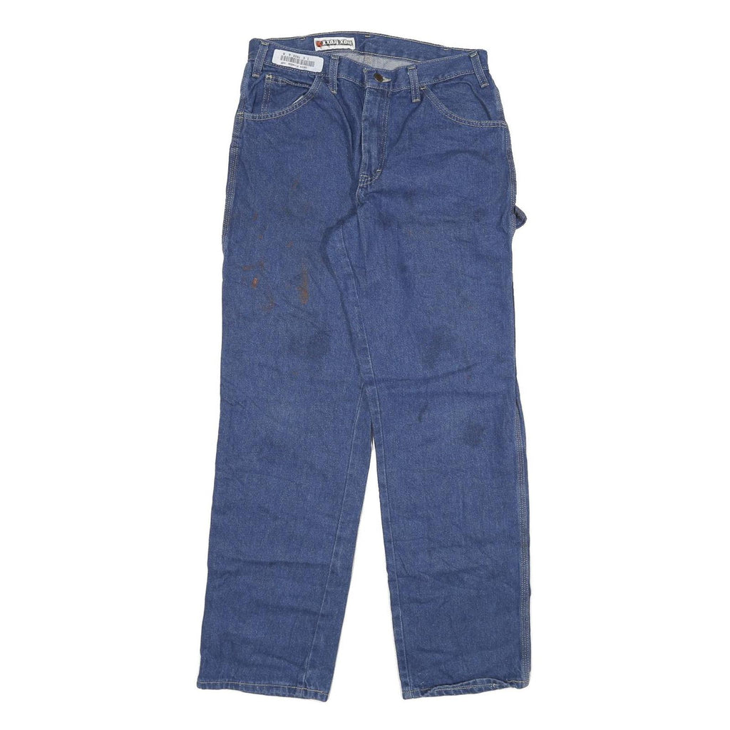 DICKIES Mens Jeans Blue Regular Straight Denim W30 L32 Workwear Utility