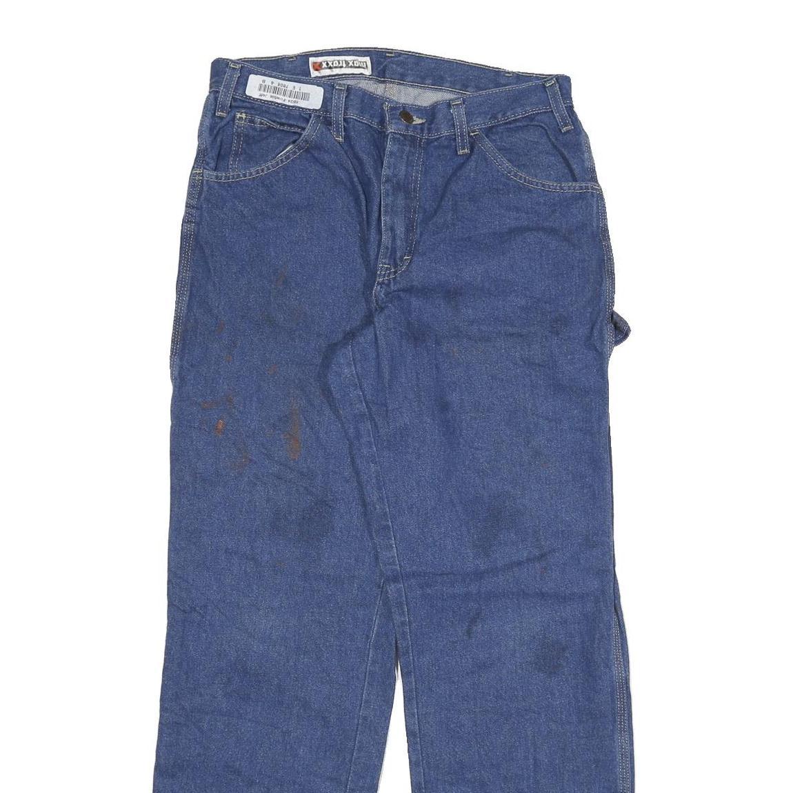 DICKIES Mens Jeans Blue Regular Straight Denim W30 L32 Workwear Utility