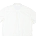 TOMMY HILFIGER Mens White Cotton Blend Short Sleeve Shirt M Classic Button Down