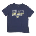 NIKE Mens Blue Tri-West Volleyball Graphic T-Shirt L Short Sleeve Crew Neck