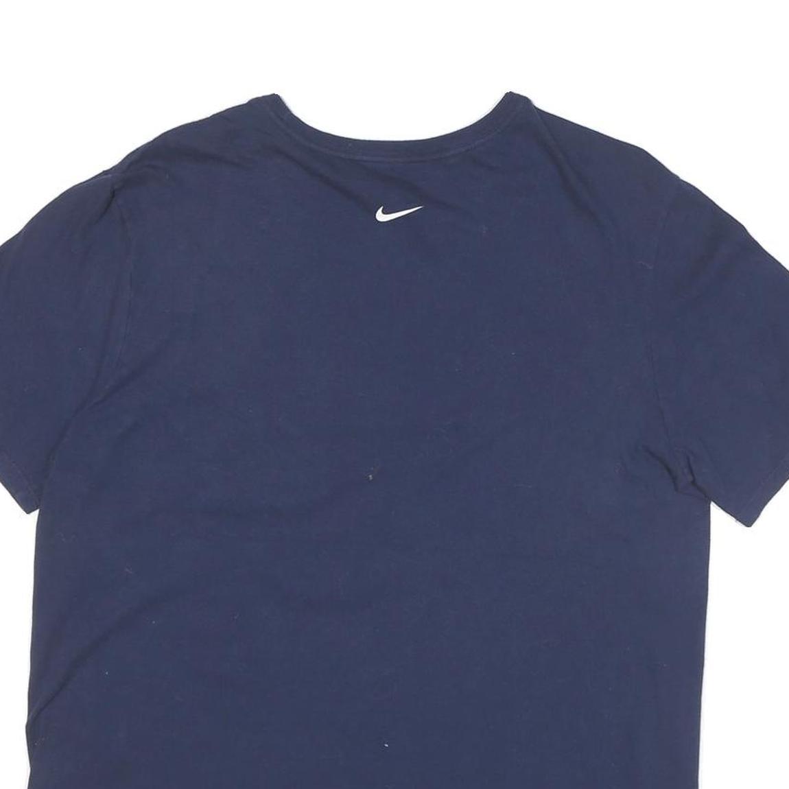 NIKE Mens Blue Tri-West Volleyball Graphic T-Shirt L Short Sleeve Crew Neck