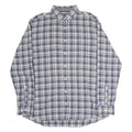 TOMMY HILFIGER Mens Blue & Brown Check Shirt XL Button Down Casual Cotton