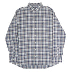 TOMMY HILFIGER Mens Blue & Brown Check Shirt XL Button Down Casual Cotton