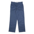 DICKIES Mens Cotton Blend Navy Regular Fit Straight Leg Trousers W30 L30