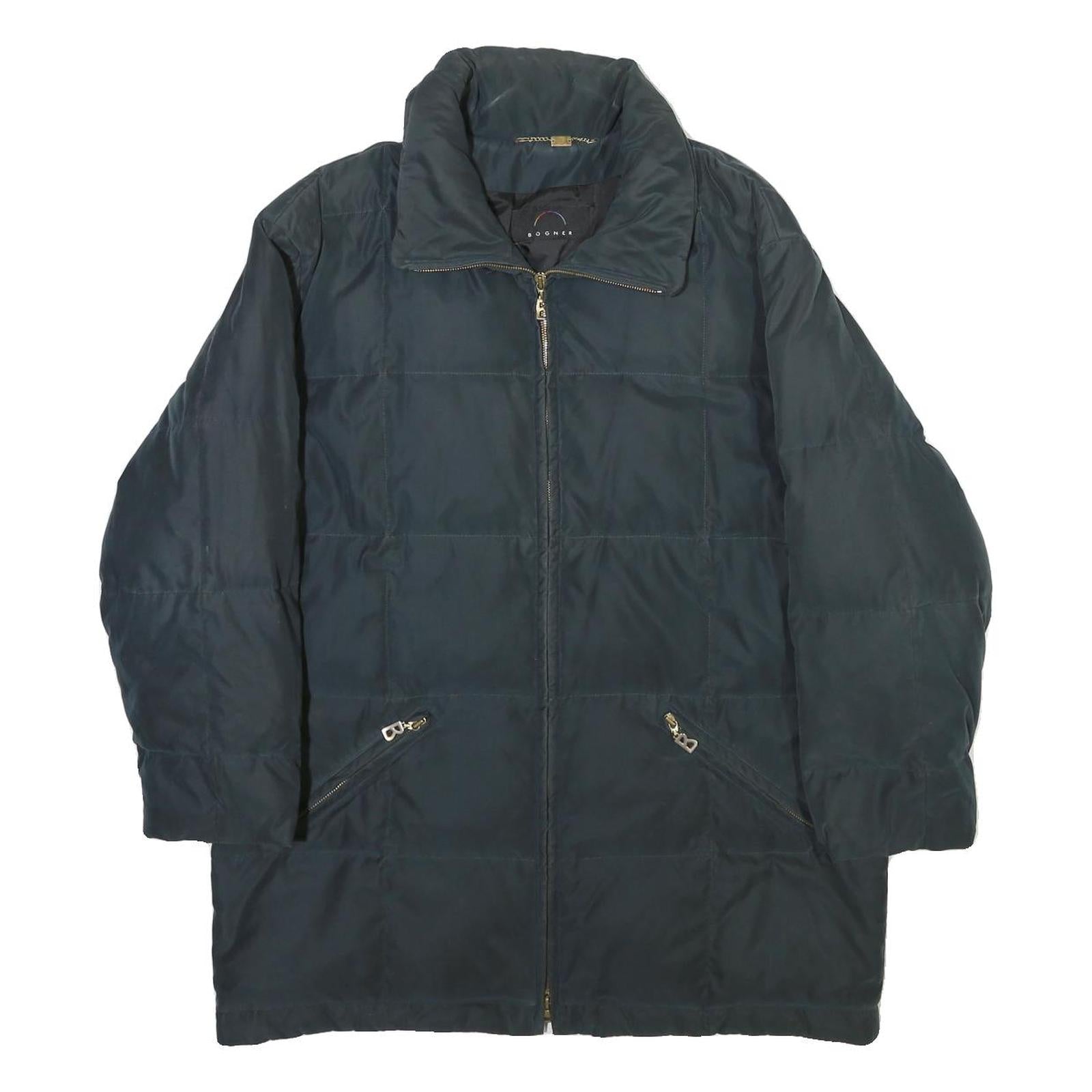 BOGNER Womens Black Outdoor Jacket XL Polyester Blend Plain Zip Warm Winter