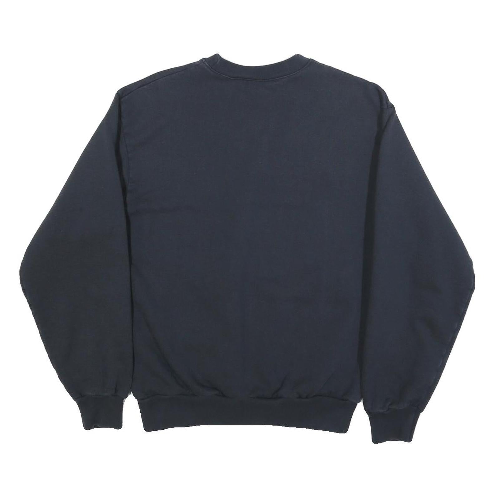 SPORTY & RICH Womens Navy Blue Wellness Crew Neck S Sweatshirt Cotton Blend