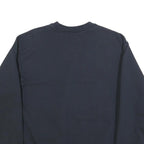 SPORTY & RICH Womens Navy Blue Wellness Crew Neck S Sweatshirt Cotton Blend