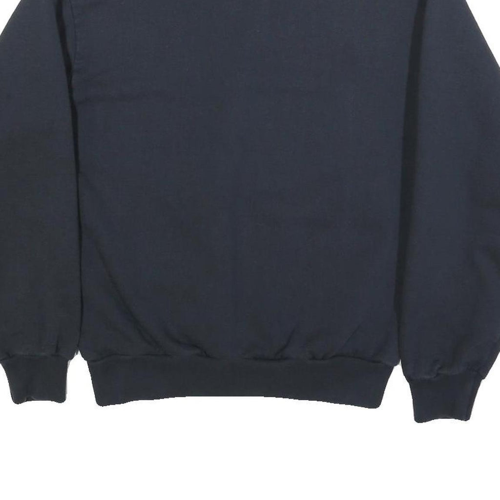 SPORTY & RICH Womens Navy Blue Wellness Crew Neck S Sweatshirt Cotton Blend