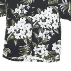 FAVANT Mens Black & Olive Floral Rayon Shirt XL Summer Holiday Casual