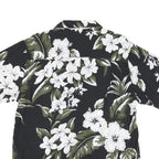 FAVANT Mens Black & Olive Floral Rayon Shirt XL Summer Holiday Casual