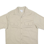 CARHARTT Mens Beige Workwear Cotton Shirt L Button Pocket Casual Durable