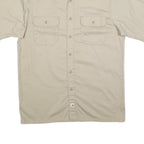 CARHARTT Mens Beige Workwear Cotton Shirt L Button Pocket Casual Durable