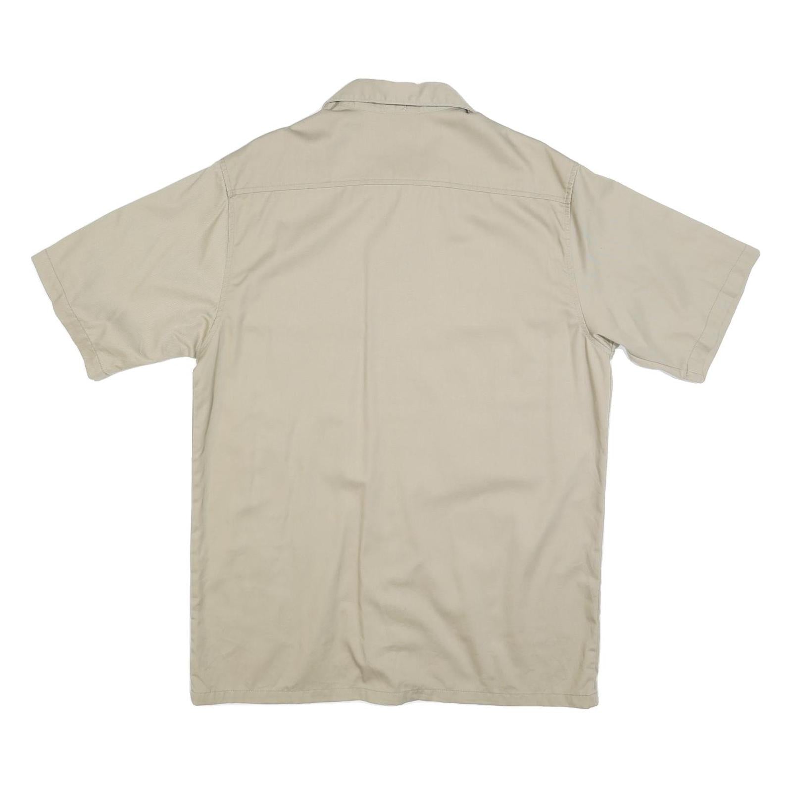 CARHARTT Mens Beige Workwear Cotton Shirt L Button Pocket Casual Durable